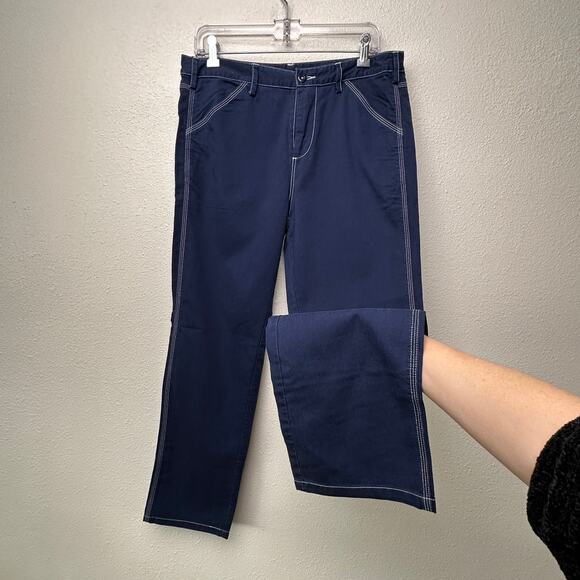 NWT G1 Goods Paper Boy Pant Navy Work Jeans Women’s Size 10 Straight - Picture 1 of 12